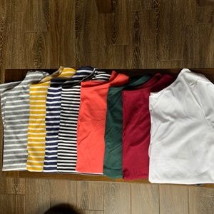 Lot of 8 Old navy 3/4 sleeve ballet back soft shirts womens size L NWOT